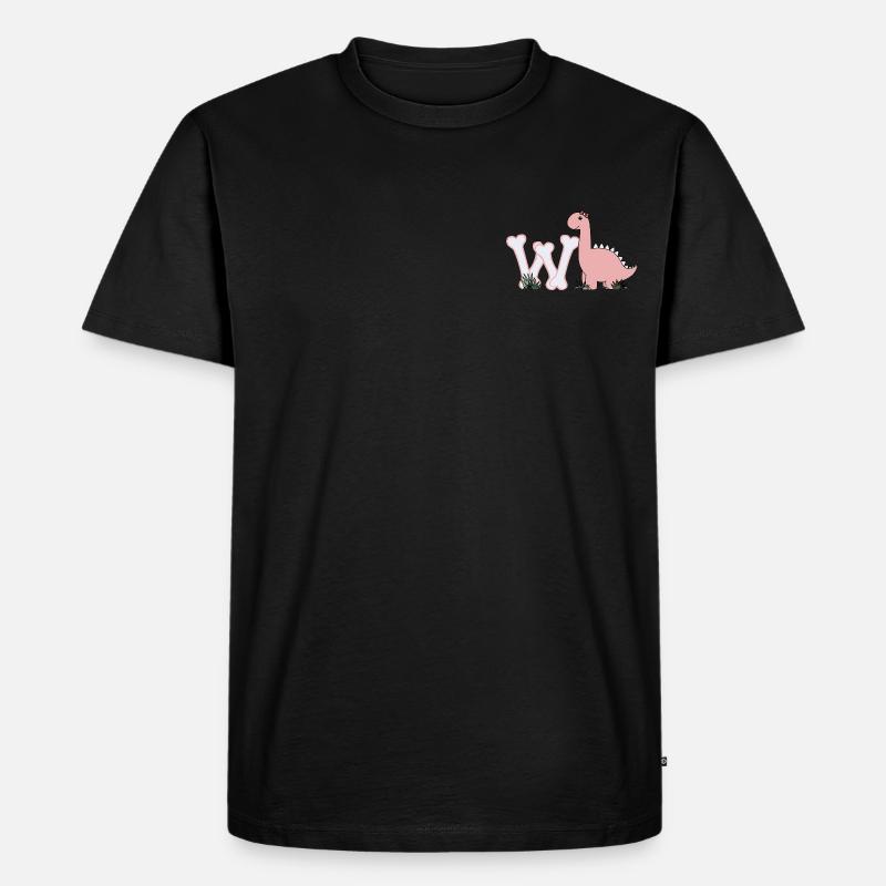 Buchstabe W - Männer Premium Bio T-Shirt - Schwarz
