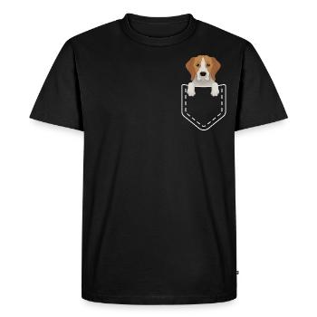 Sac de poitrine Beagle drôle mignon pour les amateurs de beagle - T-shirt Premium bio Homme - noir - Devant - Nico (187cm)