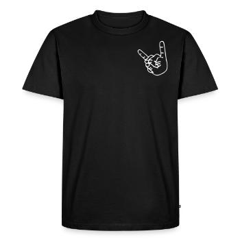 Fourche à frites pour Headbanger - T-shirt Premium bio Homme - noir - Devant - Nico (187cm)