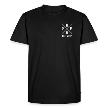 Papa Est. 2027 - T-shirt Premium bio Homme - noir - Devant - Nico (187cm)