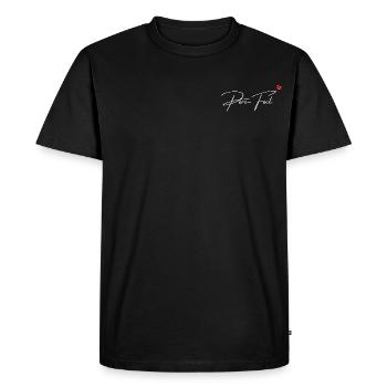 Père-fect - T-shirt Premium bio Homme - noir - Devant - Nico (187cm)
