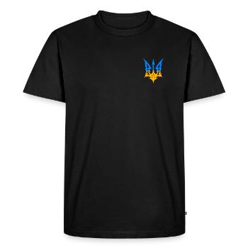 Ukraine Support Trident Logo ukrainien - T-shirt Premium bio Homme - noir - Devant - Nico (187cm)