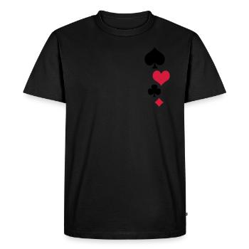 Cards 1 - T-shirt Premium bio Homme - noir - Devant - Nico (187cm)