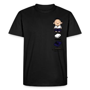 Produits d'Aïkido - T-shirt Premium bio Homme - noir - Devant - Nico (187cm)
