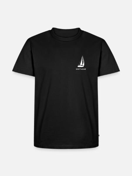 Sailboat Brittany - Men's Premium Organic T-Shirt - black