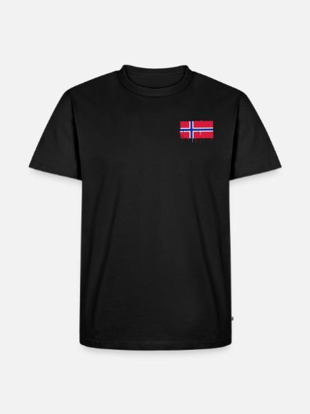 Flag of Norway - Men's Premium Organic T-Shirt - black