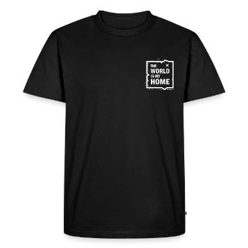 World Home (blanc) - T-shirt Premium bio Homme - noir - Devant - Nico (187cm)