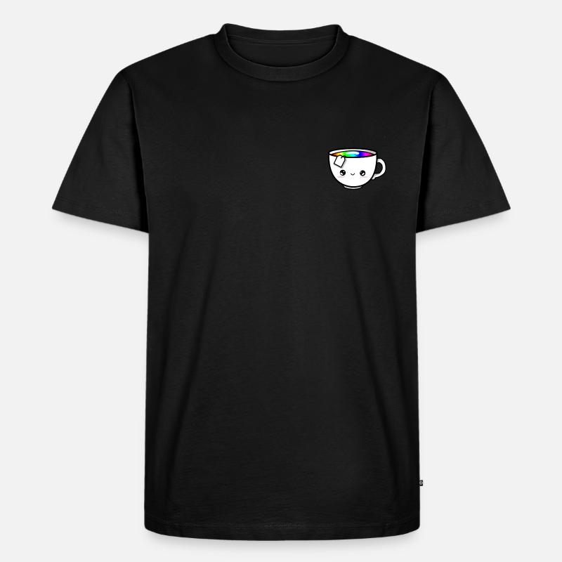 Rainbow Tea - Männer Premium Bio T-Shirt - Schwarz