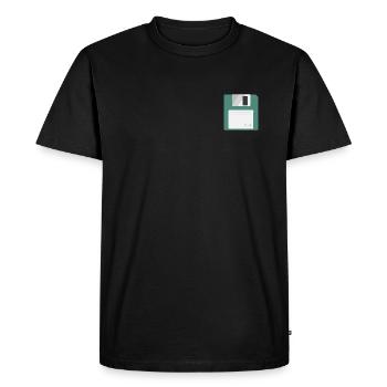 3.5 inch Floppy Disk, 1.4 MB magnetic Floppy disk PC - Men's Premium Organic T-Shirt - black - Front - Nico (187cm)