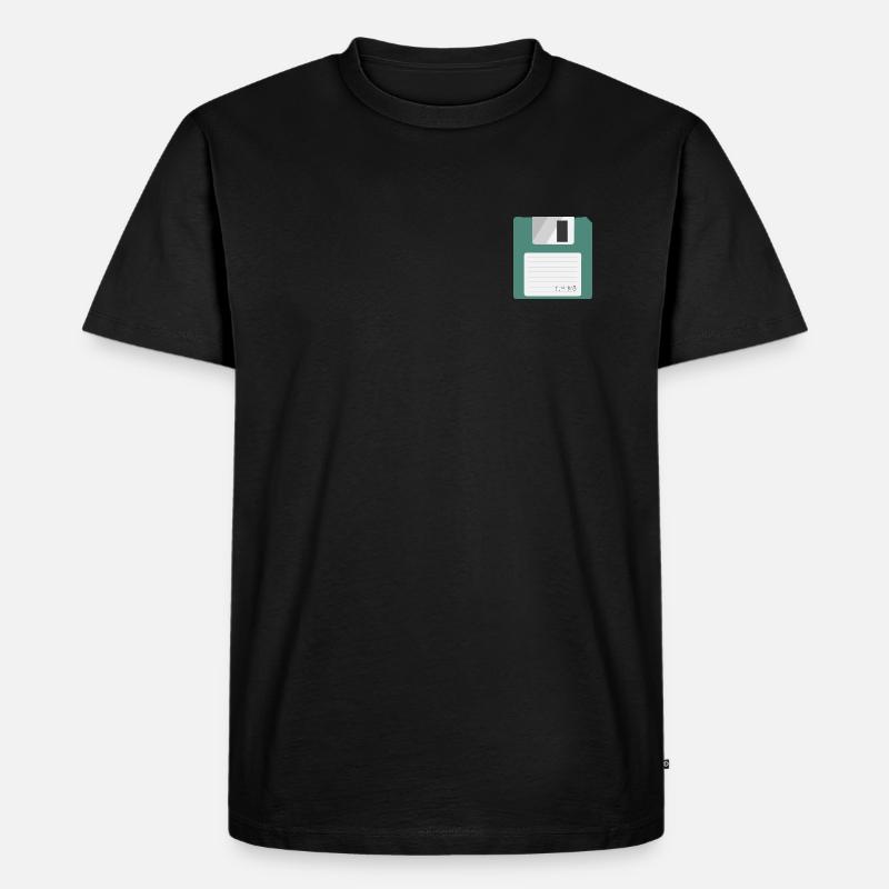 3.5 inch Floppy Disk, 1.4 MB magnetic Floppy disk PC - Men's Premium Organic T-Shirt - black