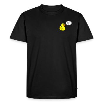 Canard en colère - T-shirt Premium bio Homme - noir - Devant - Nico (187cm)