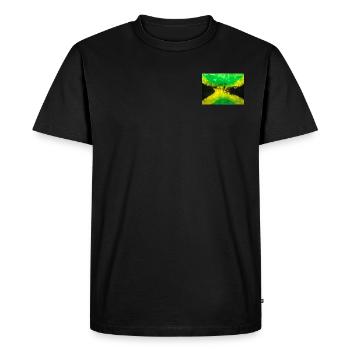 Drapeaux de la Jamaïque qui pleuvent - T-shirt Premium bio Homme - noir - Devant - Nico (187cm)
