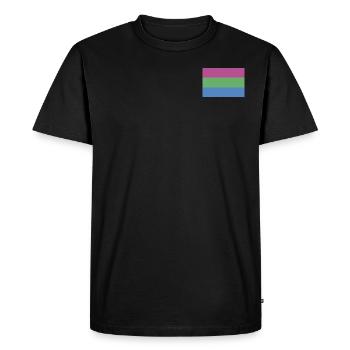 Le drapeau Polysexuel - T-shirt Premium bio Homme - noir - Devant - Nico (187cm)