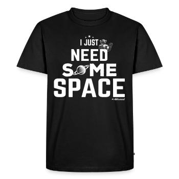 Astronaute fusée spatiale - T-shirt Premium bio Homme - noir - Devant - Nico (187cm)