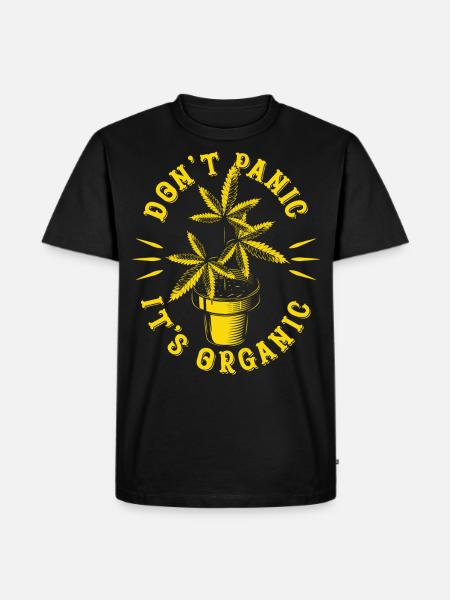 Bio-Cannabis - Männer Premium Bio T-Shirt - Schwarz