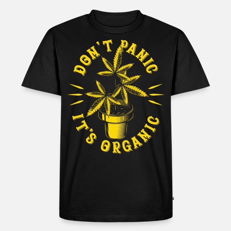Bio-Cannabis - Männer Premium Bio T-Shirt - Schwarz
