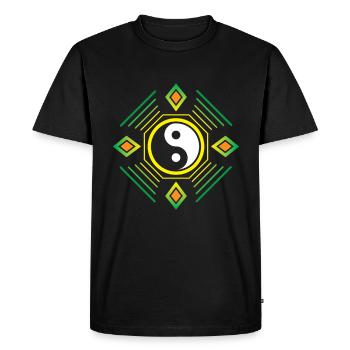 Yin yang - T-shirt Premium bio Homme - noir - Devant - Nico (187cm)