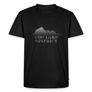 The Lake District - Men's Premium Organic T-Shirt - black - Front - Nico (187cm)