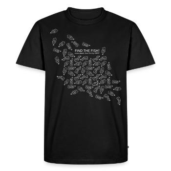Find The Fish - Men's Premium Organic T-Shirt - black - Front - Nico (187cm)