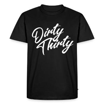 Dirty thirty! Cool shirt for the thirtieth - Men's Premium Organic T-Shirt - black - Front - Nico (187cm)