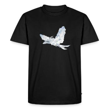 Nuages oiseau - T-shirt Premium bio Homme - noir - Devant - Nico (187cm)