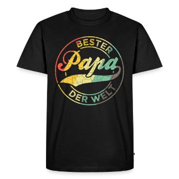 Bester Papa der Welt - Männer Premium Bio T-Shirt - Schwarz - Vorne - Nico (187cm)