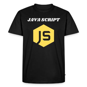 JavaScript Programmer - Men's Premium Organic T-Shirt - black - Front - Nico (187cm)