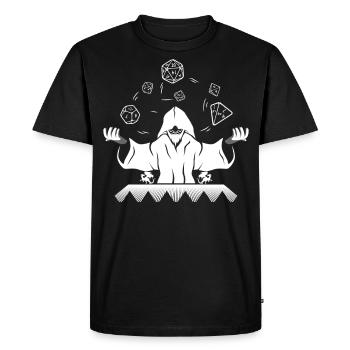 Game Master DM GOD D20 Wizard Tabletop Rollenspiel - Männer Premium Bio T-Shirt - Schwarz - Vorne - Nico (187cm)