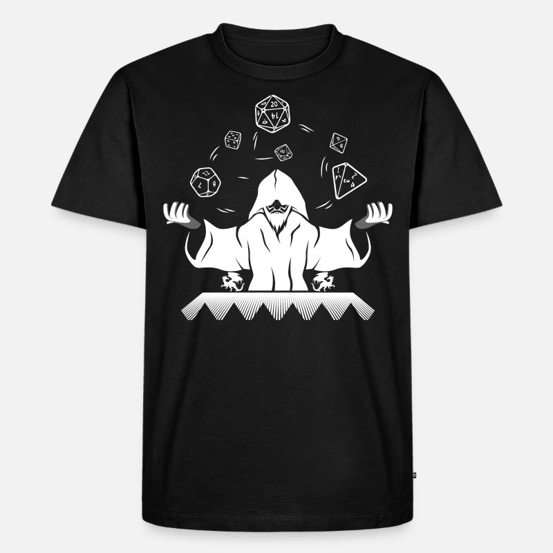 Game Master DM GOD D20 Wizard Bordplade RPG - Herre Premium økologisk T-shirt - sort