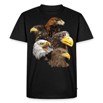 Oiseaux de proie - T-shirt Premium bio Homme - noir - Devant - Nico (187cm)
