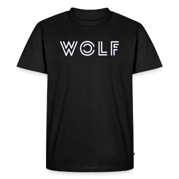 WOLF - T-shirt Premium bio Homme - noir - Devant - Nico (187cm)