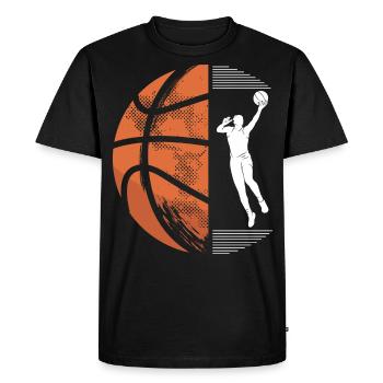 Cadeau de compétition d'anniversaire de sport de basket- - T-shirt Premium bio Homme - noir - Devant - Nico (187cm)