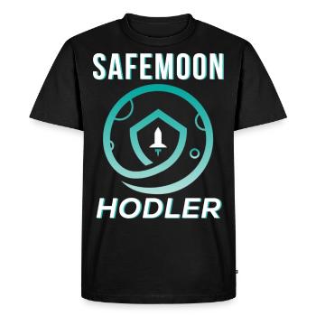 Safemoon - Safemoon Crypto, Safemoon to the moon - Men's Premium Organic T-Shirt - black - Front - Nico (187cm)