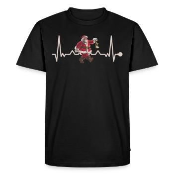 Chemise de Noël - T-shirt Premium bio Homme - noir - Devant - Nico (187cm)