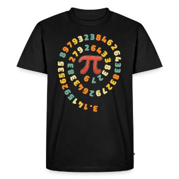 Pi Day Pi Rotation Algebra Geometry Mathematician - Men's Premium Organic T-Shirt - black - Front - Nico (187cm)