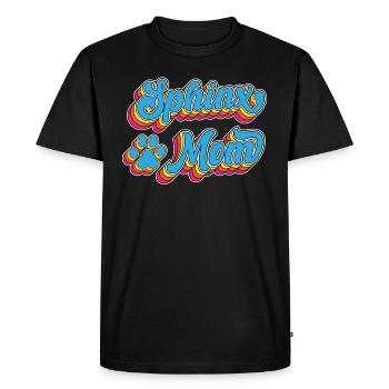 Sphinx Mama Sphinx Chat Sphynx Rétro Vintage - T-shirt Premium bio Homme - noir - Devant - Nico (187cm)