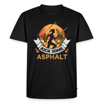 Running Marathon Runner Running - T-shirt Premium bio Homme - noir - Devant - Nico (187cm)