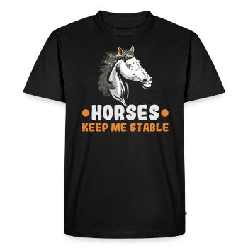 Equestrian and equestrian design for horse lovers - Men's Premium Organic T-Shirt - black - Front - Nico (187cm)