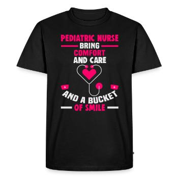 Nurse Pediatric nurse Dialysis Nurse - Men's Premium Organic T-Shirt - black - Front - Nico (187cm)