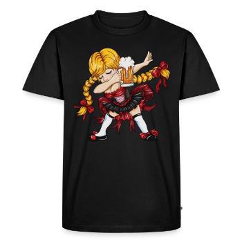 Trachten Girl en tenue bavaroise traditionnelle Dirndl - T-shirt Premium bio Homme - noir - Devant - Nico (187cm)