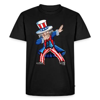Independence Day USA American Dab Outfit - T-shirt Premium bio Homme - noir - Devant - Nico (187cm)
