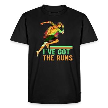 Running Marathon Runner Running - T-shirt Premium bio Homme - noir - Devant - Nico (187cm)