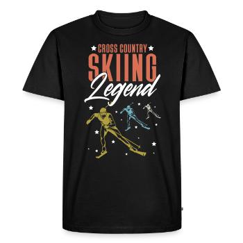 Skieurs de fond biathlon de fond - T-shirt Premium bio Homme - noir - Devant - Nico (187cm)