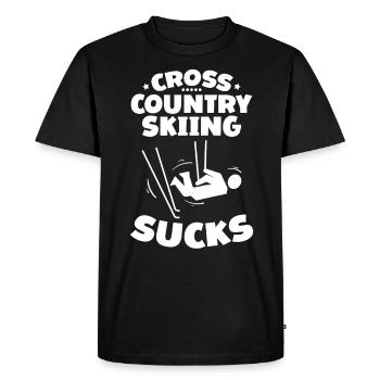 Skieurs de fond biathlon de fond - T-shirt Premium bio Homme - noir - Devant - Nico (187cm)