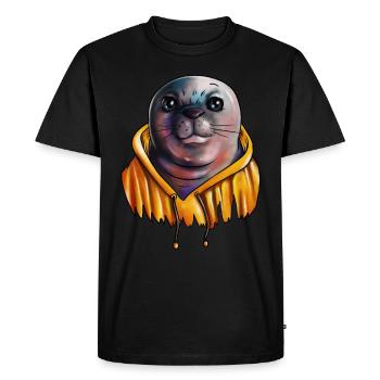 Kids Seal Holiday Sea Allemagne du Nord Mer du Nord - T-shirt Premium bio Homme - noir - Devant - Nico (187cm)