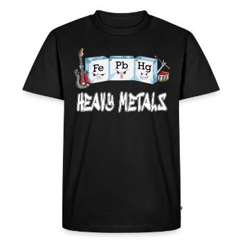 Fe Pb Hg Metal fans Music Chemistry Chemists - Men's Premium Organic T-Shirt - black - Front - Nico (187cm)