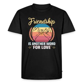 Cadeau d’amitié pour bon ami - T-shirt Premium bio Homme - noir - Devant - Nico (187cm)