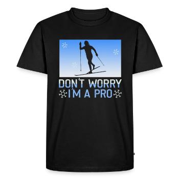 Skieurs de fond biathlon de fond - T-shirt Premium bio Homme - noir - Devant - Nico (187cm)