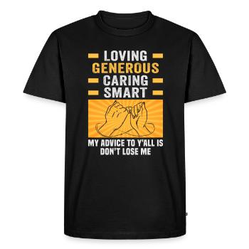 Cadeau d’amitié pour bon ami - T-shirt Premium bio Homme - noir - Devant - Nico (187cm)