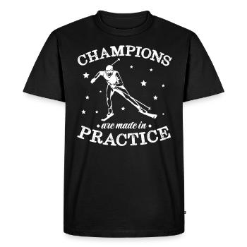 Skieurs de fond biathlon de fond - T-shirt Premium bio Homme - noir - Devant - Nico (187cm)